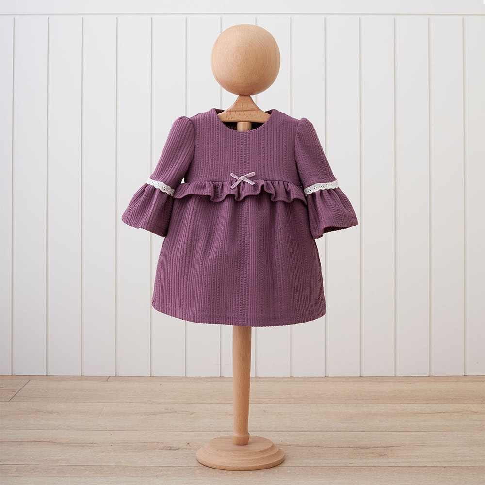 Amethyst Ruffle Bow Dress