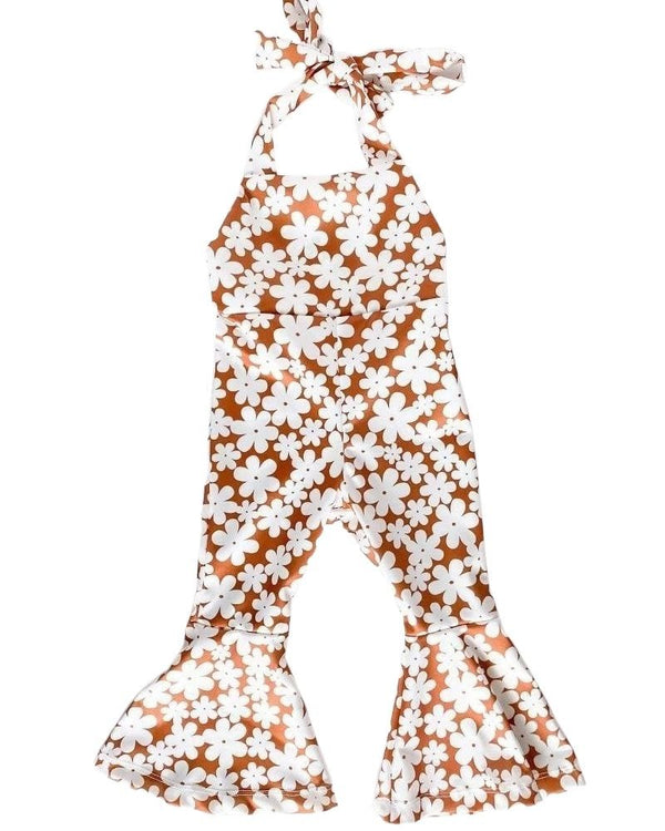 Andi Pleated Bell Bottom Jumpsuit - Flower Child