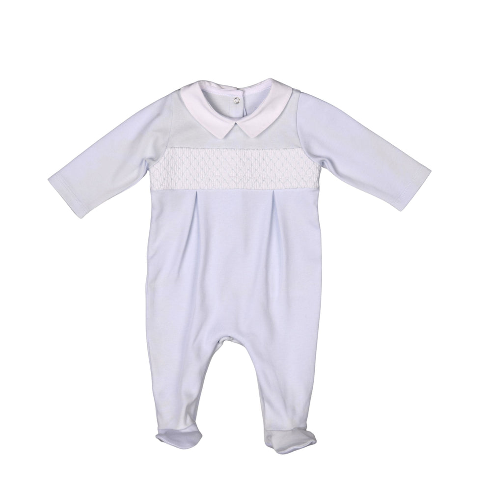 ANDY | Boys Blue Organic Cotton Babygrow