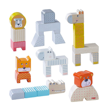 Colorful Animal Parade Blocks for stacking and sorting, perfect for baby's playtime and development.