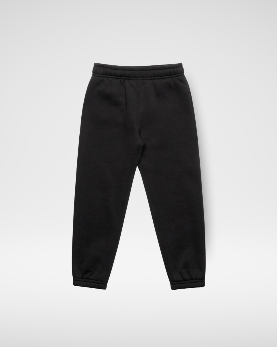 APEX TRACK PANT in black for babies and toddlers, stylish and comfortable bottom wear.