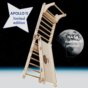 Apollo Swedish Wall / Climbing ladder for Little Austronauts + Moon swing Set + Slide Board