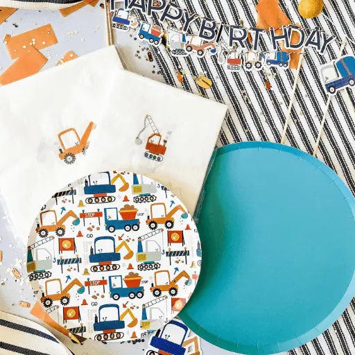 Aqua Blue Paper Party Plate (8pcs)