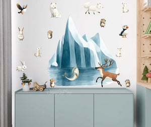 DesignByMaya Arctic Animal Friends Removable Fabric Wall Decals
