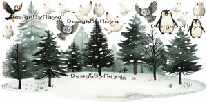 DesignByMaya Arctic Animal Friends Removable Fabric Nursery Decals