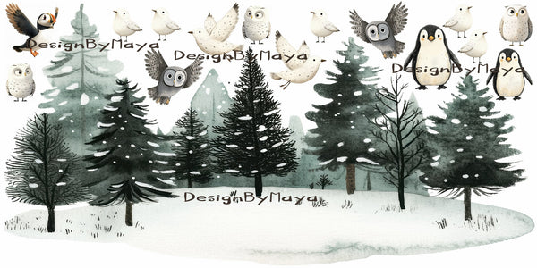 DesignByMaya Arctic Animal Friends Removable Fabric Nursery Decals