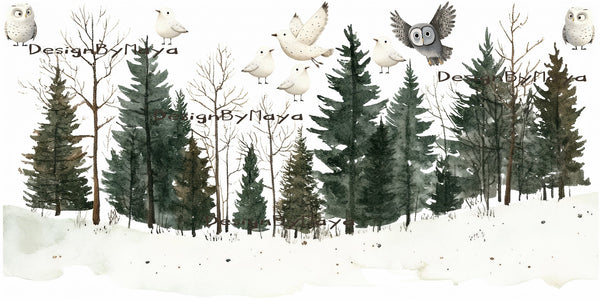 DesignByMaya Arctic Animal Friends Removable Fabric Nursery Decals