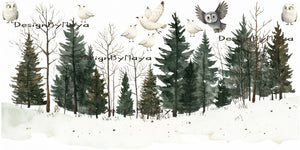 DesignByMaya Arctic Animal Friends Fabric Nursery Wall Decals
