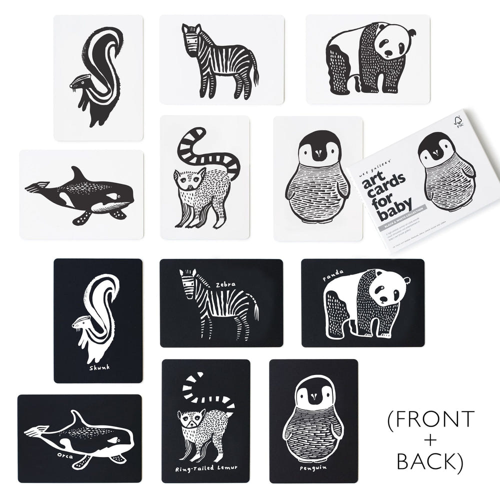Newborn baby gift set in black and white, perfect for stylish and thoughtful gifting.