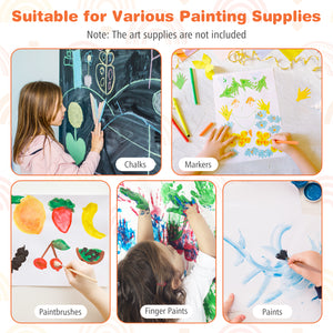 3-in-1 Art Easel for Kids with Magnetic Chalkboard and Whiteboard
