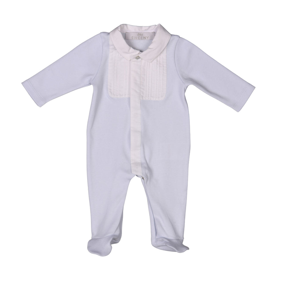 ARTHUR | Boys Blue & White Organic Cotton Babygrow