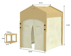 Ash Tent & Desk Set for kids, featuring a stylish design and playful colors, perfect for creative playtime.