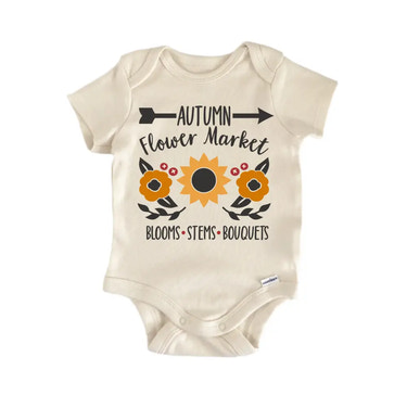 Autumn Flower Market Fall October- Baby Boy Girl Clothes Bodysuit Funny Cute Baby Bodysuit