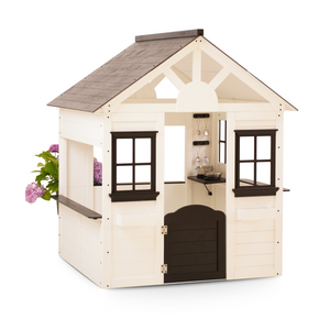 Modern Casa playhouse for outdoor fun, designed for babies and toddlers to explore and play safely.