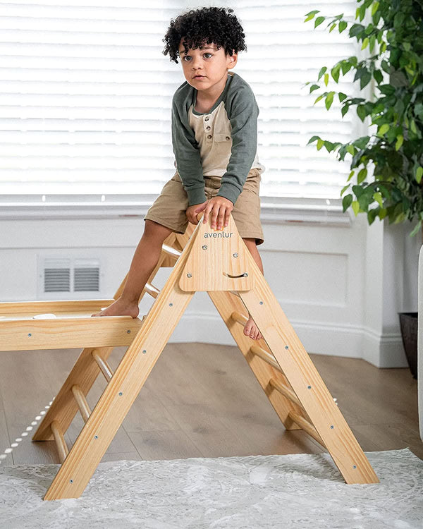 Hazel | Pikler Triangle, Slide & Rocker Set - Natural