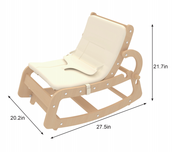 Avenlur Hemlock Adjustable Baby Rocker Wooden Hemlock Finish