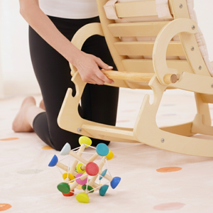 Avenlur Hemlock Adjustable Baby Rocker Wooden Hemlock Finish