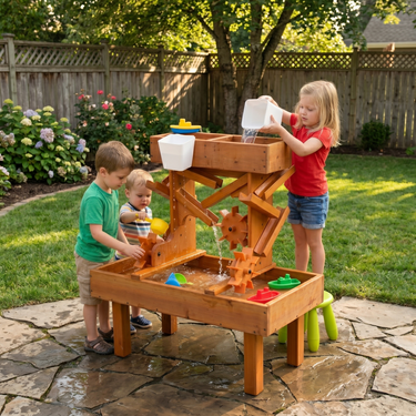 Avenlur Wooden Outdoor Water Table for Toddlers
