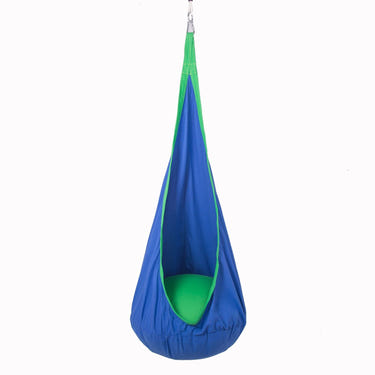 Avenlur Sensory Swing Hammock for indoor climbers in walnut, neem, and betula, featuring a tear drop attachment.