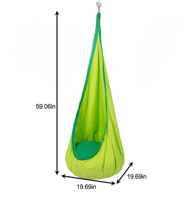 Avenlur Sensory Swing Hammock for indoor climbers in walnut, neem, and betula, shown at angle 10.