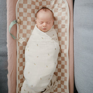Mushie Organic Cotton Muslin Swaddle Blanket extra soft