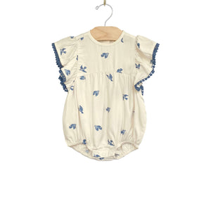 Flutter Romper - Bluebirds
