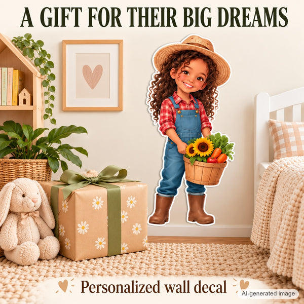 Personalized Farmer Wall Decal from Photo, Dream Job Sticker, image 9
