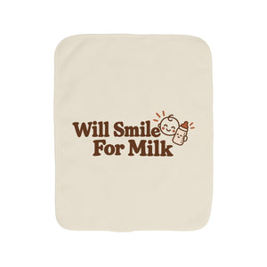 Will Smile For Milk burp cloth