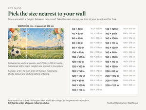 Watercolor Football Celebration Wall Mural, image 5