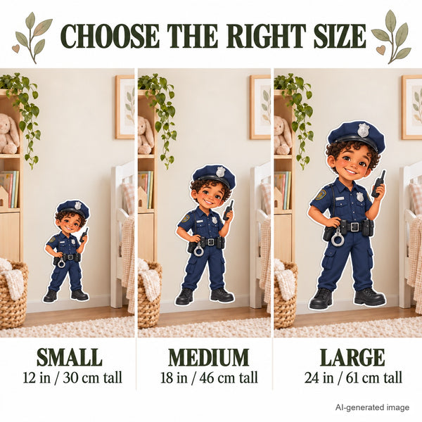 Personalized Police Officer Wall Decal from Photo, Dream Job Sticker, image 16