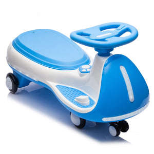 12V Electric Wiggle Ride On Car with dual motors and LED lights for kids, perfect for fun outdoor adventures.
