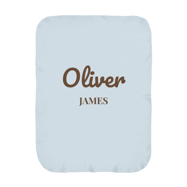 First and Middle Name swaddle blanket in sky
