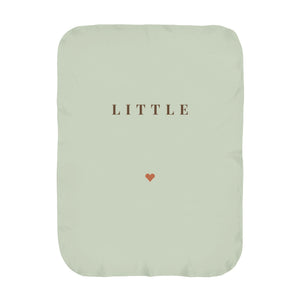 Personalize the Little Name swaddle blanket in sage with your baby's name