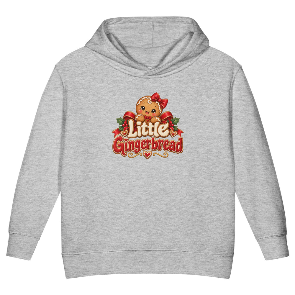 Little Gingerbread toddler hoodie in white, front view