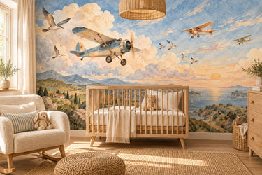 Watercolor Sky Expedition Wall Mural, image 1