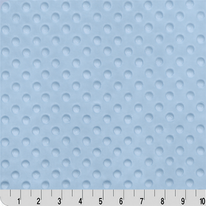 Wendy Anne Blue Minky Dot Custom Fitted Sheet Elastic Edge