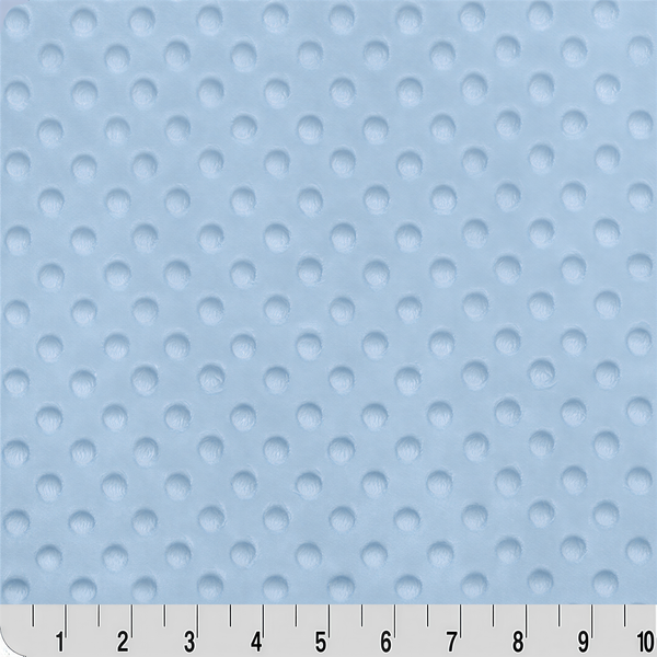 Wendy Anne Blue Minky Dot Custom Fitted Sheet Elastic Edge