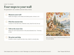 Watercolor Deer Teepee Camping Wall Mural, image 6