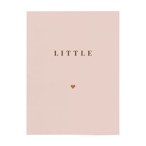 Personalize the Little Name minky baby blanket in blush with your baby's name