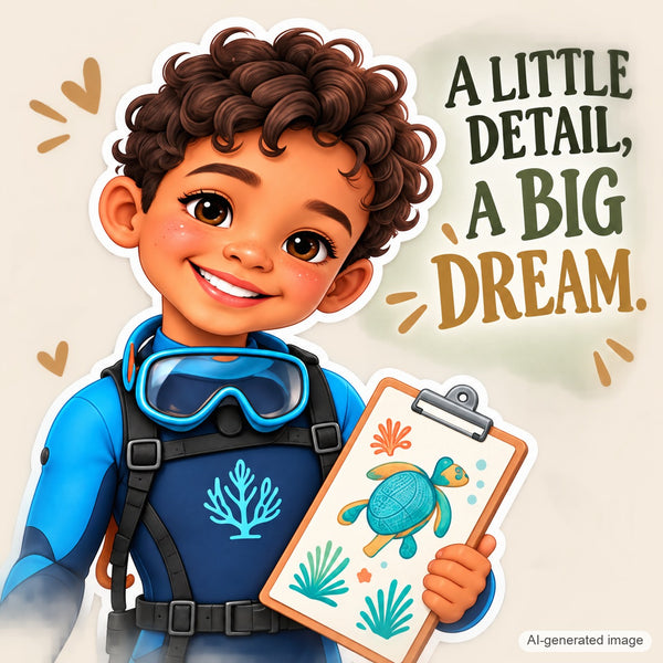 Personalized Marine Biologist Wall Decal from Photo, Dream Job Sticker, image 12