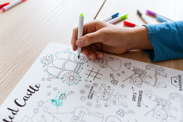 Double Sided Silicone Coloring Placemat