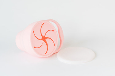 Light Pink Collapsible Snack Cup