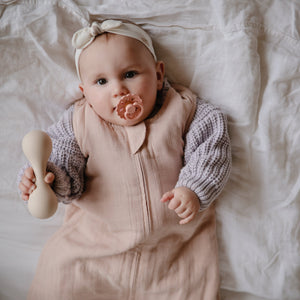 Mushie Organic Cotton Sleep Bag lightweight breathable two-way zipper