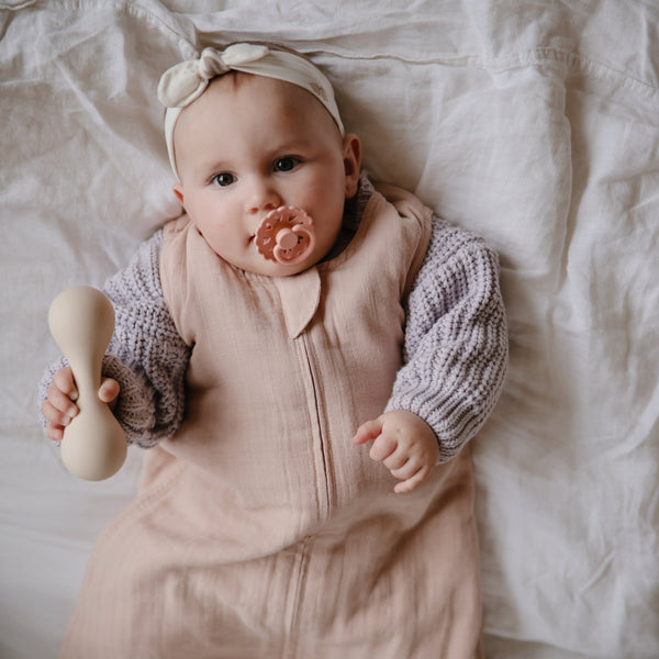 Mushie Organic Cotton Sleep Bag lightweight breathable two-way zipper