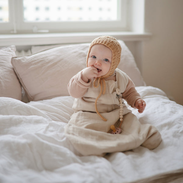 Mushie Organic Cotton Sleep Bag lightweight breathable two-way zipper