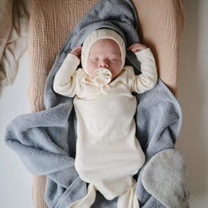 Mushie Organic Cotton Baby Hooded Towel Hooded for Babies and Toddlers