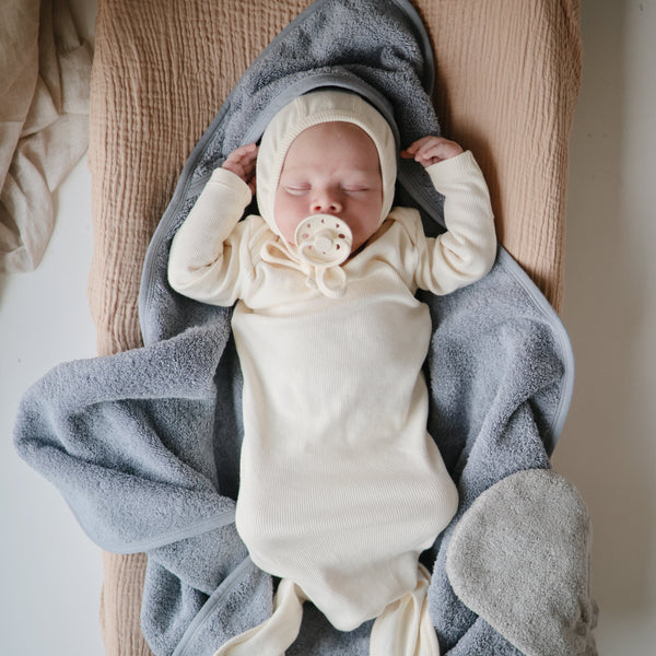 Mushie Organic Cotton Baby Hooded Towel Hooded for Babies and Toddlers