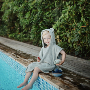 Mushie Bear Poncho Hooded Towel 100% Organic Cotton