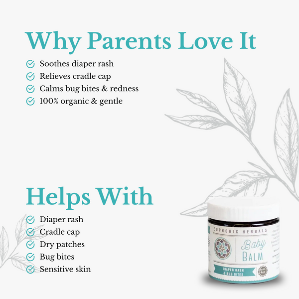 Euphoric Herbals Baby Balm Herbal Salve 100% Organic