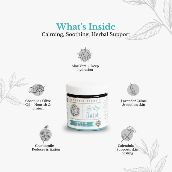 Euphoric Herbals Baby Balm Herbal Salve 100% Organic